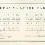 Tarjeta oficial de puntos de Roberto de Vicenzo en el Masters de 1968